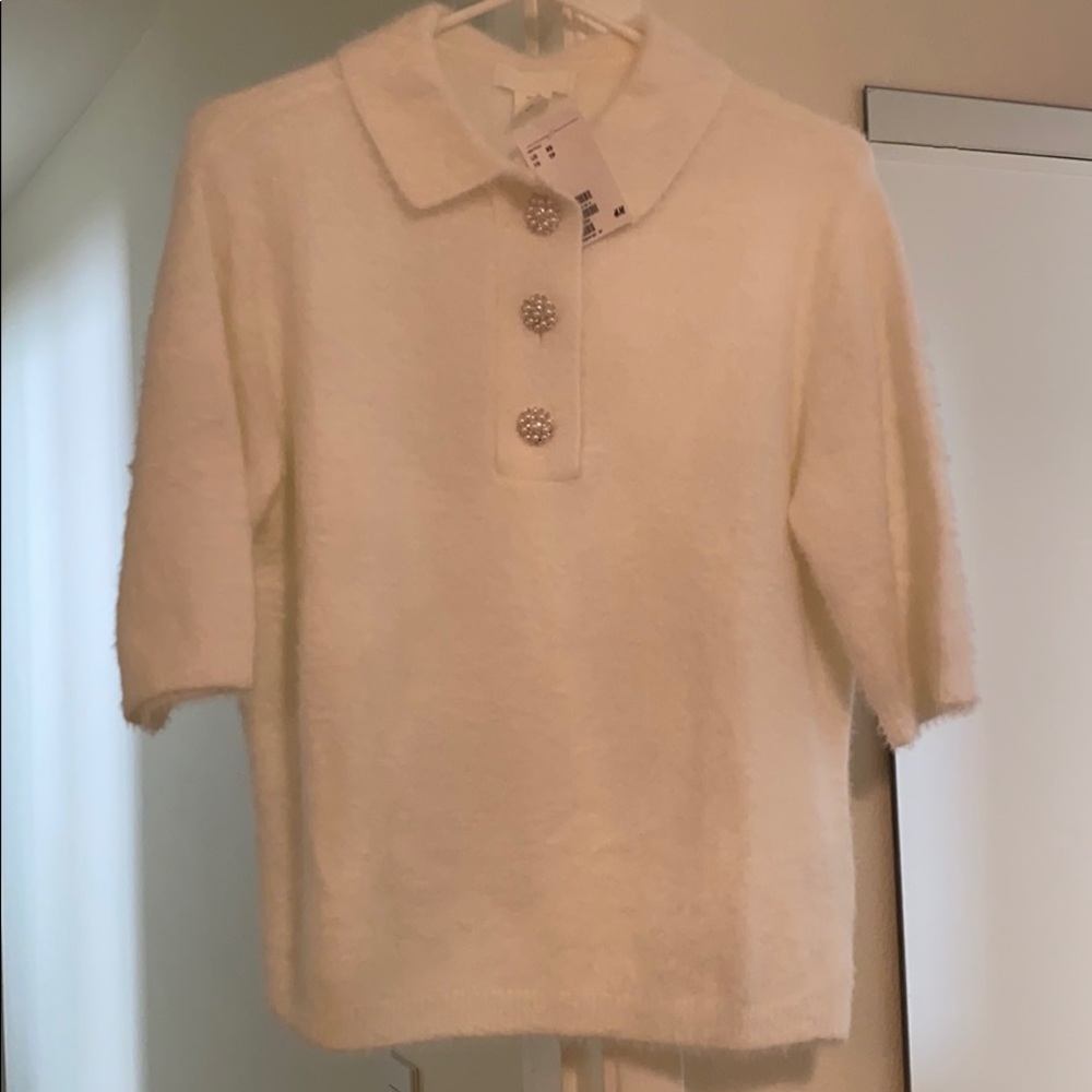 H&M bling button sweater